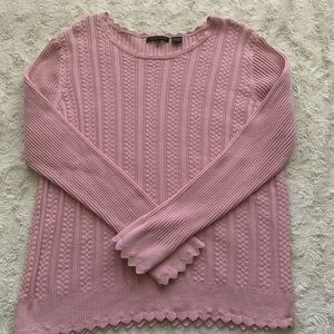 JEANNE PIERRE Pink Cowl Neck Sweater